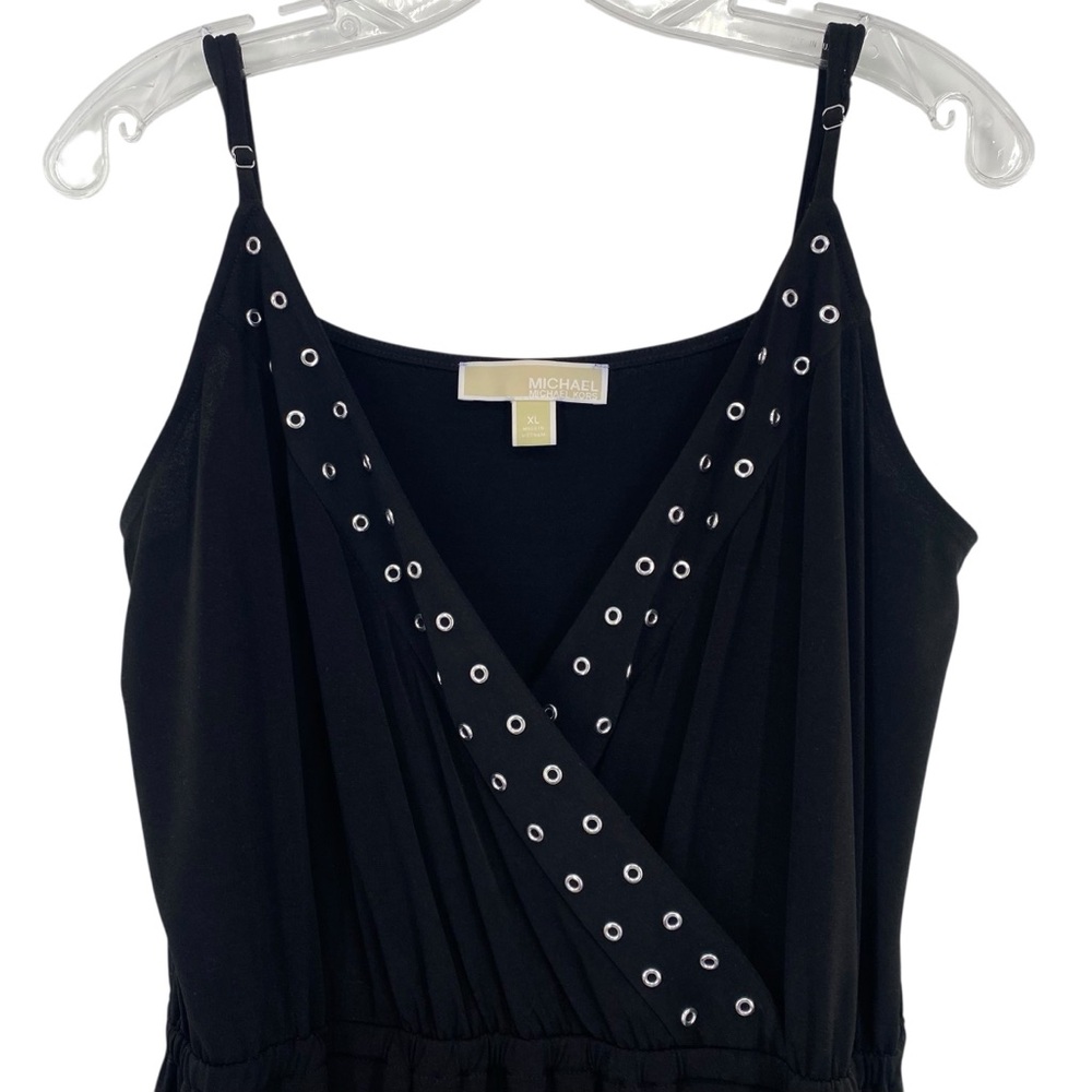 Michael Kors Grommet Embellished Black Maxi Dress - Picture 3 of 12